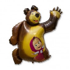 Фольгированная фигура Миша и Маша из мультика Маша и Медведь
